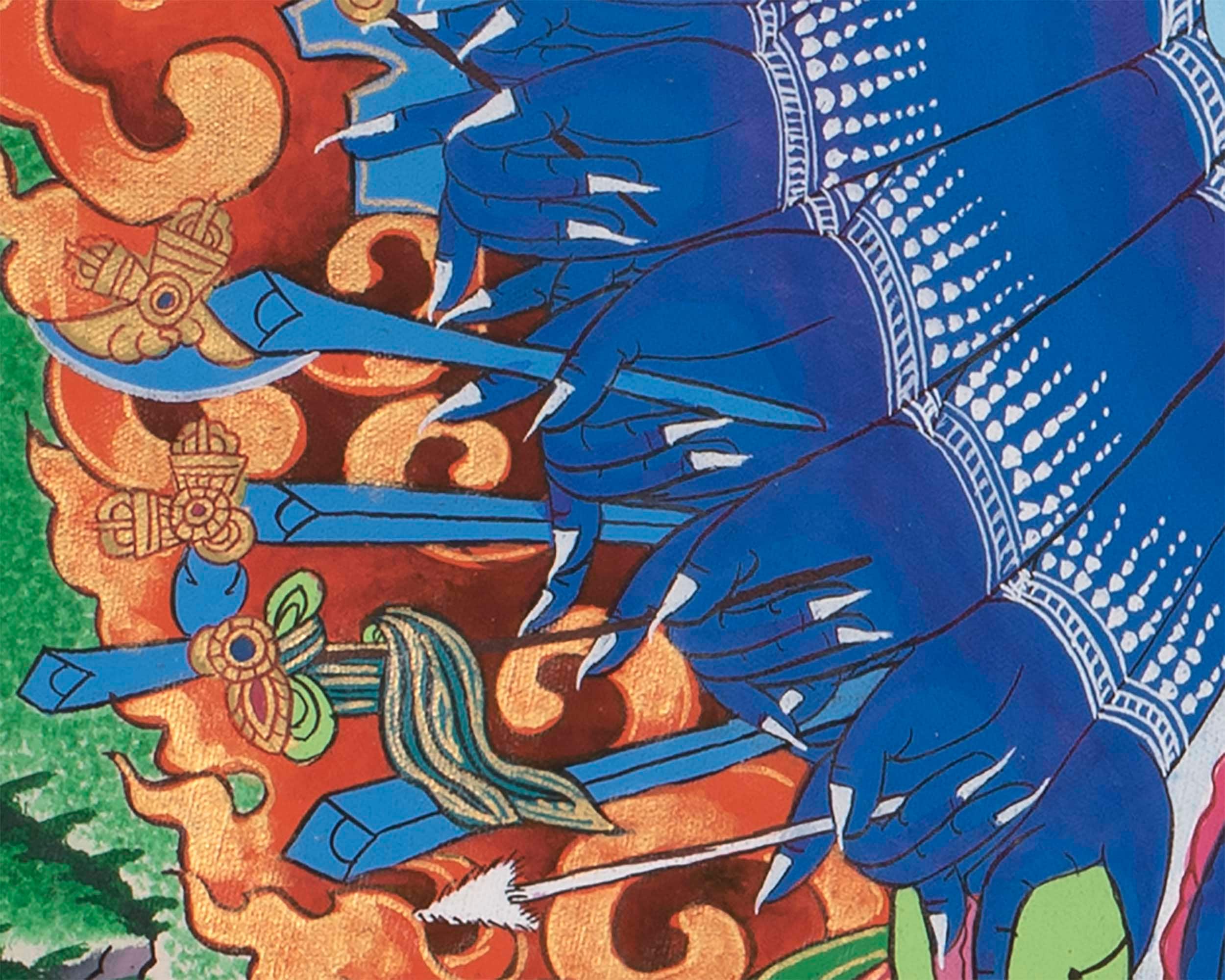 Vajrabhairava Buddhist Thangka | Yamantaka Painting |