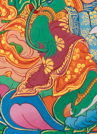 Green Tara | Tibetan Thangka Painting | Wall Decoration