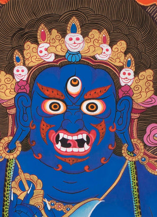 Sakya Mahakala Thangka | Wrathful Dharmapala Vajra Panjarnatha | Buddhist Wall Decor