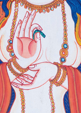 White Tara | Female Buddhist Divinity | Original Thangka Painting