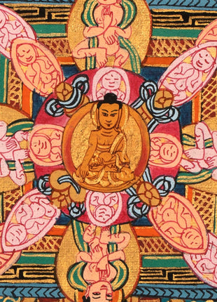 Tibetan Buddha Mandala  | Spiritual Mandala Wall Art