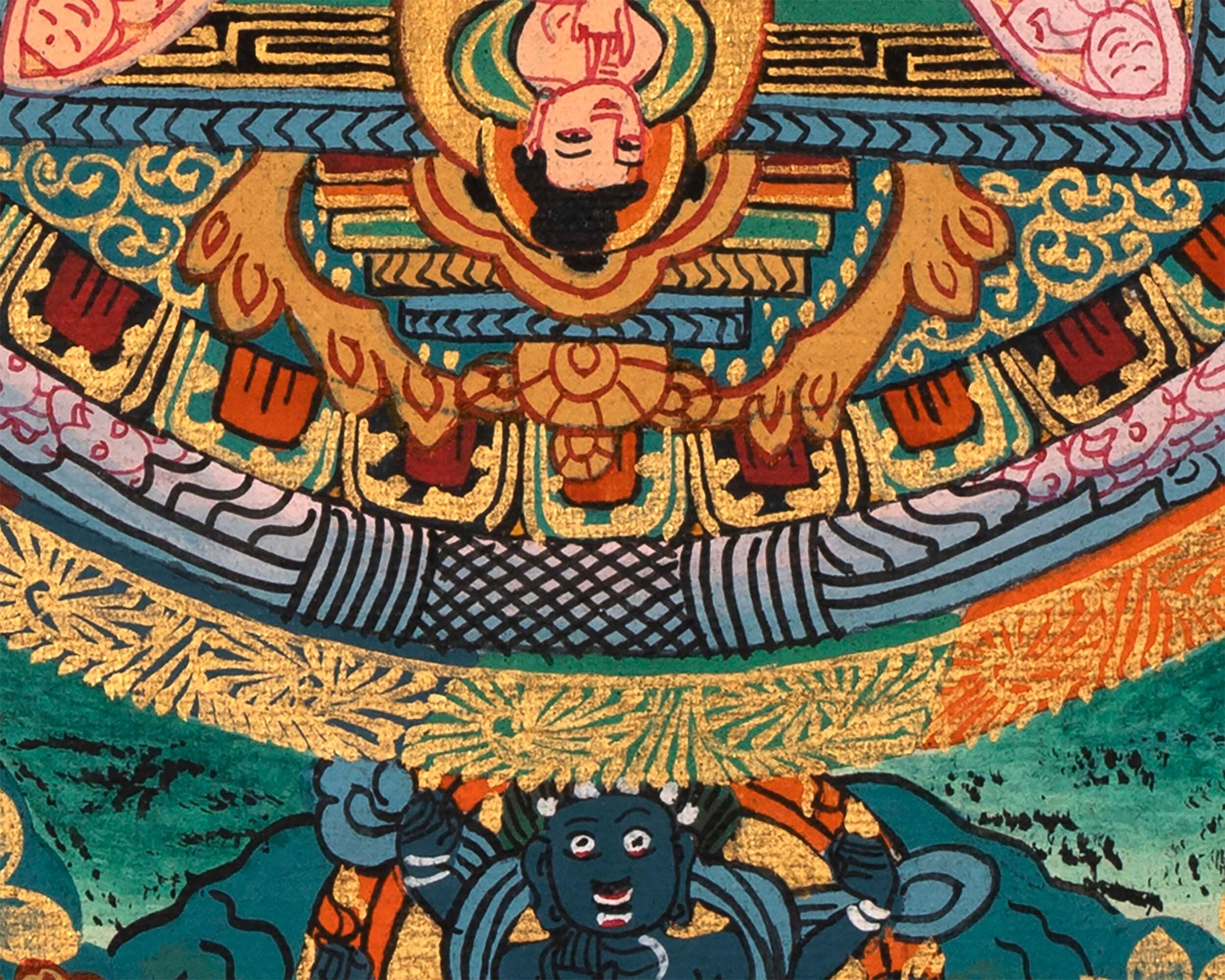 Tibetan Buddha Mandala  | Spiritual Mandala Wall Art