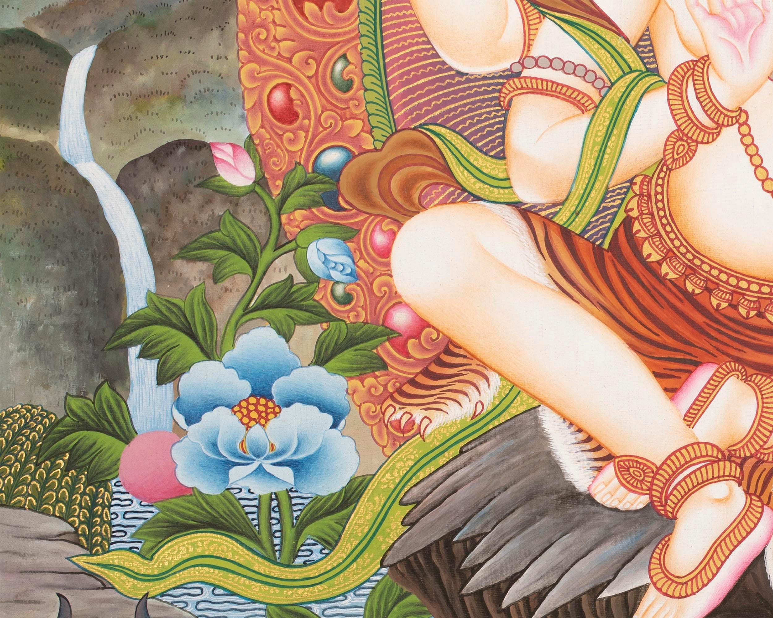 Newari Art Style | Original Hand-painted Lord Shiva, Shankar, Mahadev Thangka Painting