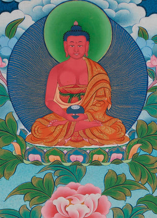 Chengrezig Avalokitesvara  Buddhist Thangka | Original Hand-Painted Thangka