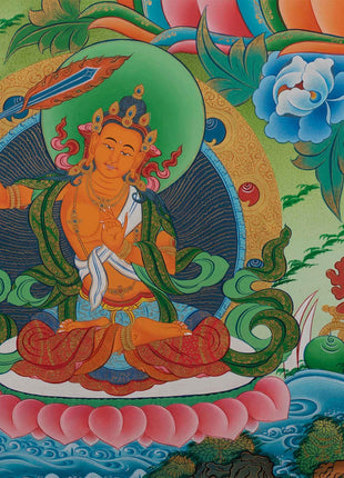 Chengrezig Avalokitesvara  Buddhist Thangka | Original Hand-Painted Thangka