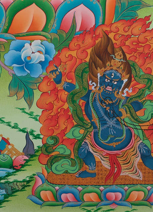 Chengrezig Avalokitesvara  Buddhist Thangka | Original Hand-Painted Thangka
