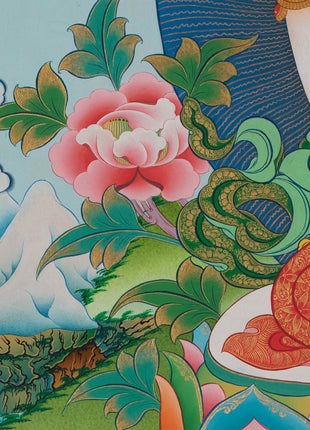 Chengrezig Avalokitesvara  Buddhist Thangka | Original Hand-Painted Thangka