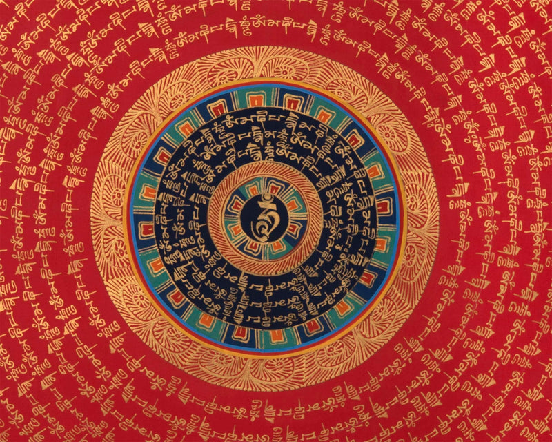 Quality Mantra Mandala | Tibetan Wall Decoration painting