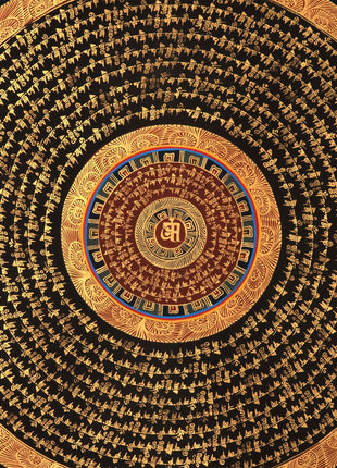 Gold Mantra Mandala | Mandala Thanka