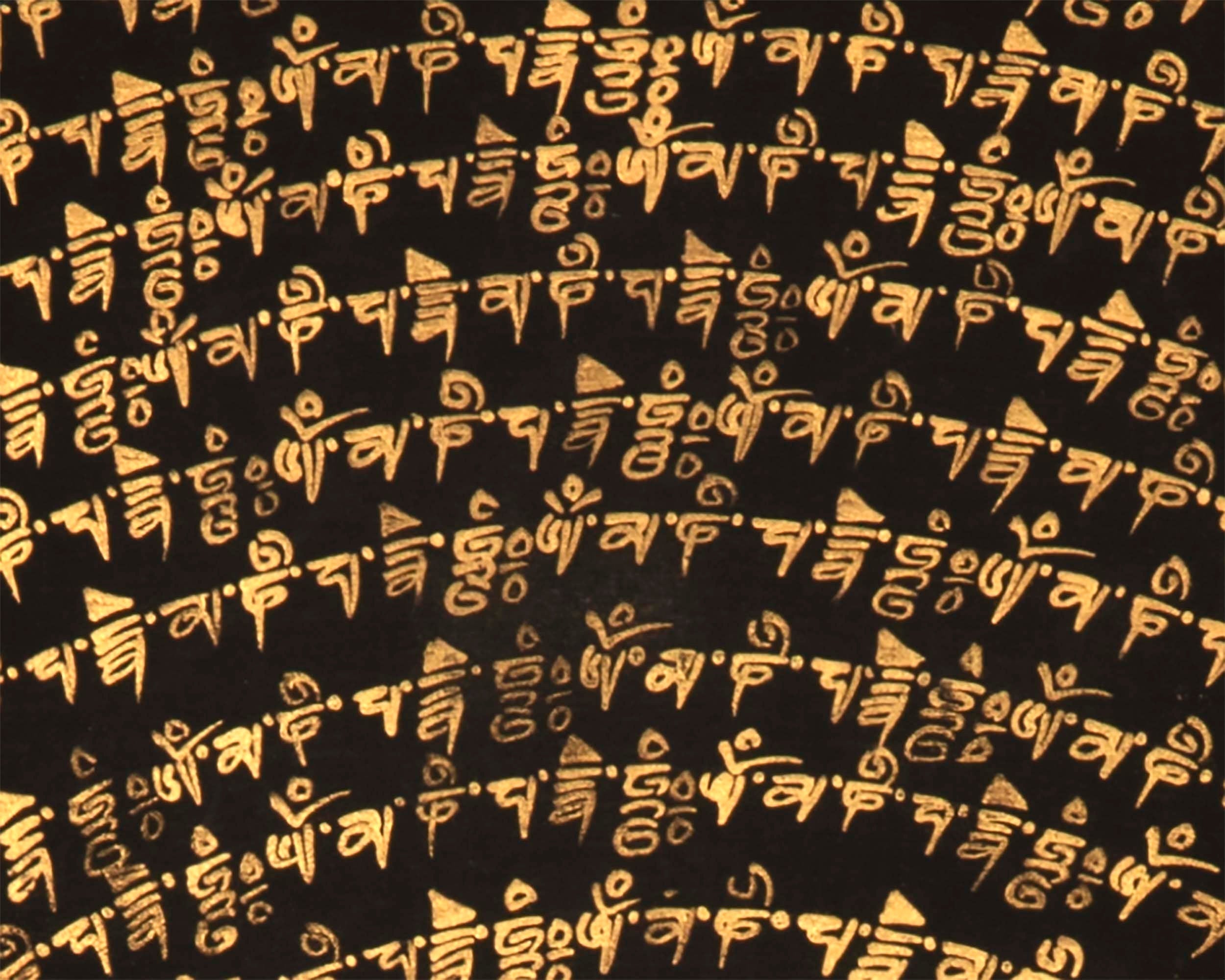 Gold Mantra Mandala | Mandala Thanka