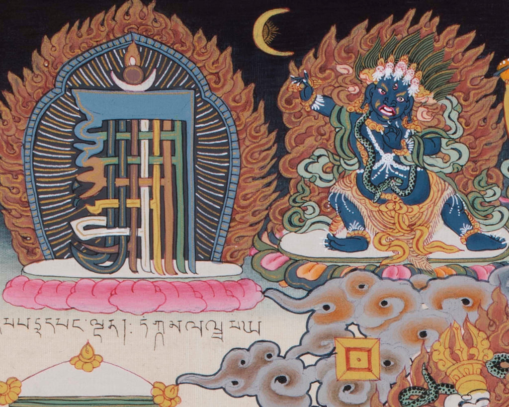 Tibetan Astrological Chart Calendar Original Hand painted Tibetan Ca