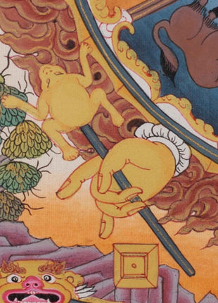 Tibetan Astrological Chart Calendar | Original Hand painted Tibetan Calendar Thangka