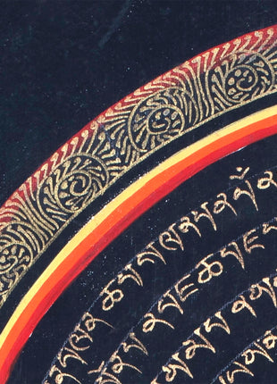 Om Mandala Thangka | Spiritual Wall Art For Meditation | Small Size Wall Decor