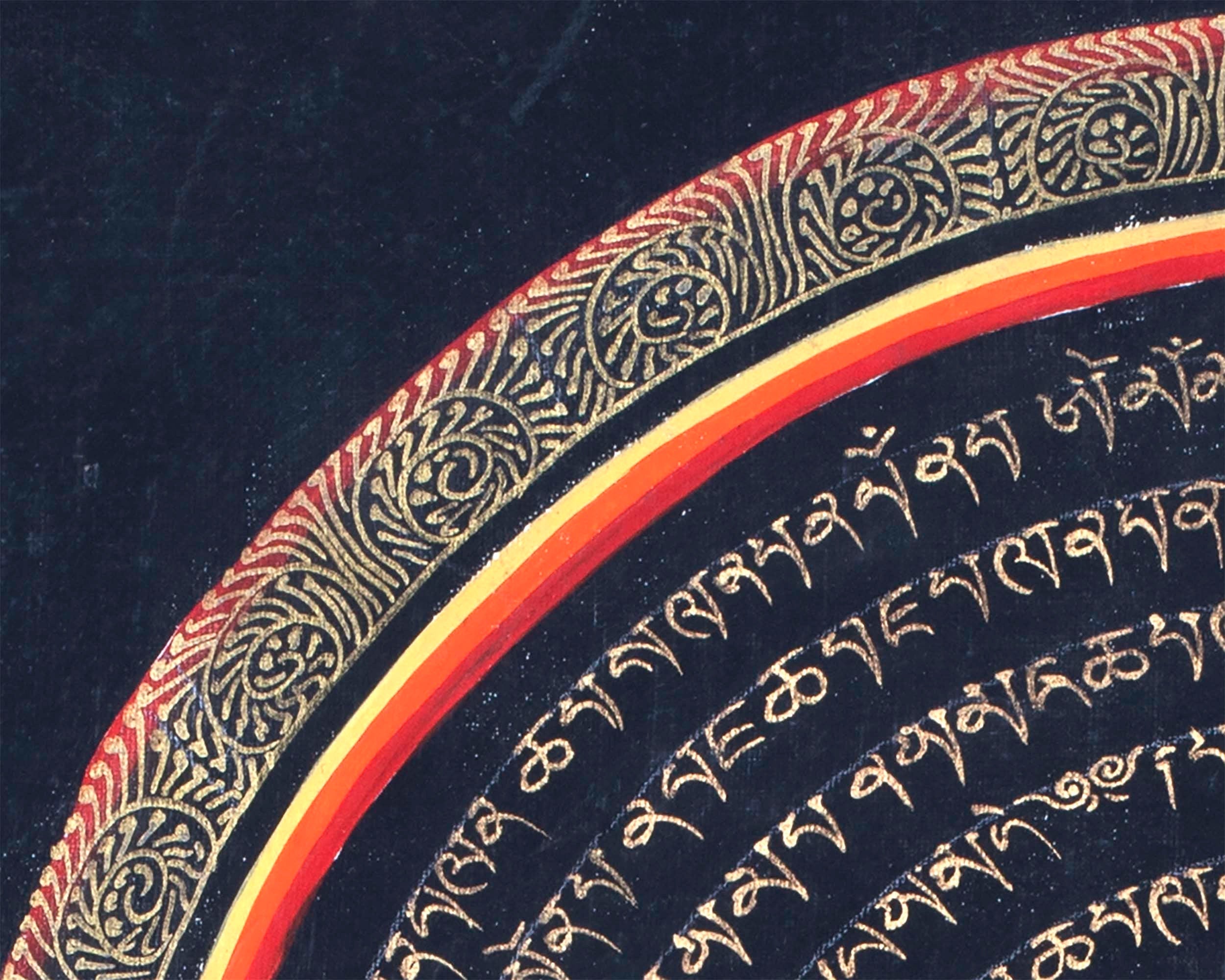 Om Mandala Thangka | Spiritual Wall Art For Meditation | Small Size Wall Decor