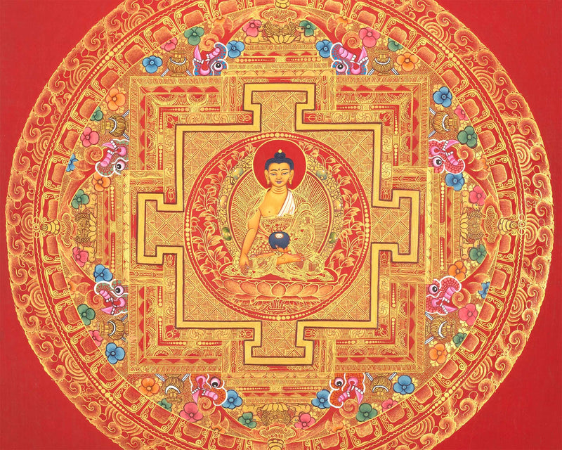 Shakyamuni Buddha Mandala |  Tibetan Thangka Painting