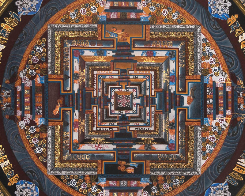 Tibetan Kalachakra Mandala | Hand painted Tibetan Thangka