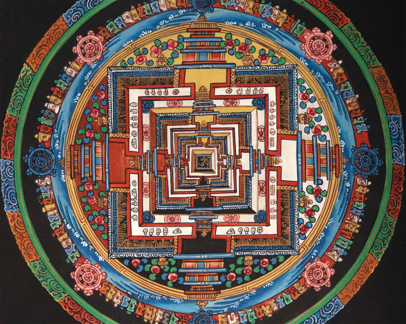 Fine Quality Kalachakra Mandala Thangka Painting | Rare Tibetan thangka