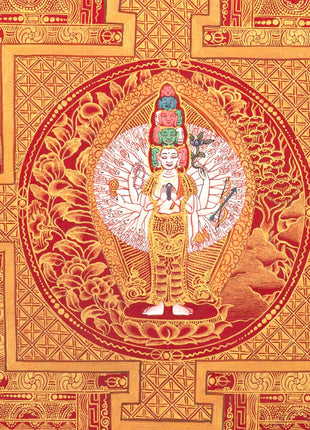 Avalokiteshvara Mandala Painting  |1000 armed Chenresig