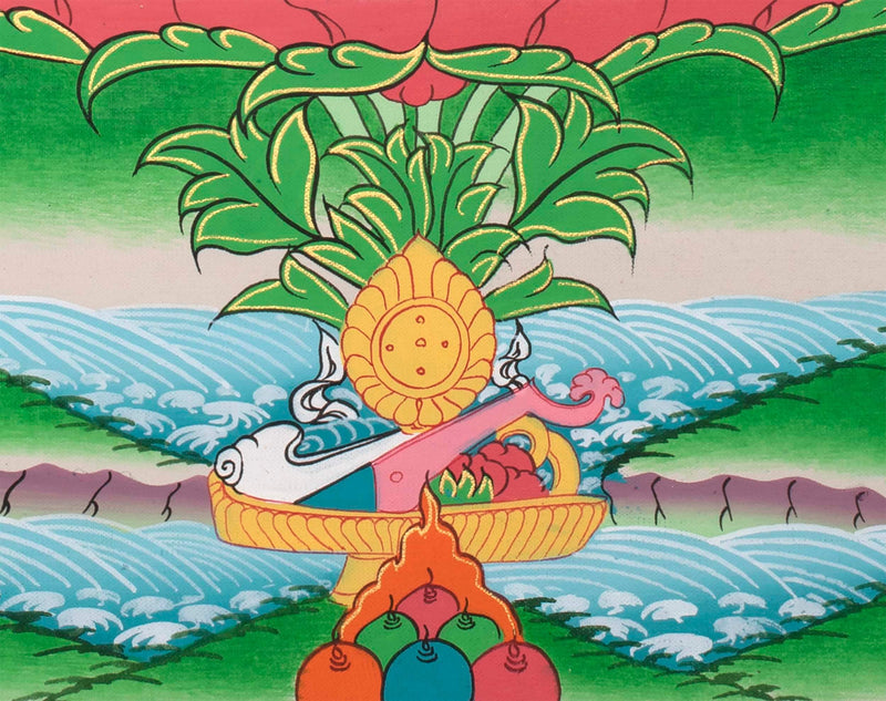 Avalokiteshvara Chenrezig Thangka | Bodhisattva Tibetan Art | Wall Hanging Decor