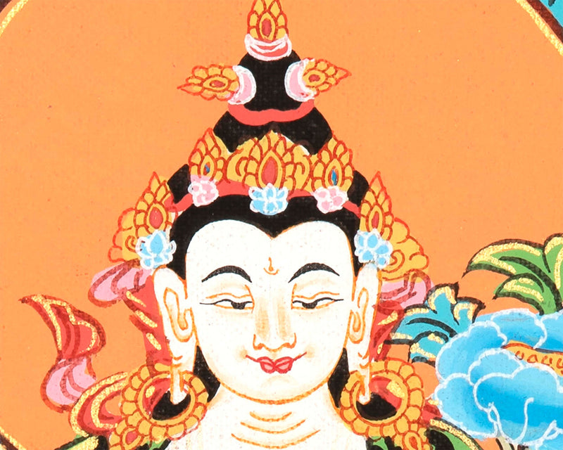 Chenrezig Thangka | Sacred Thangka Painting for Meditation and Good Luck