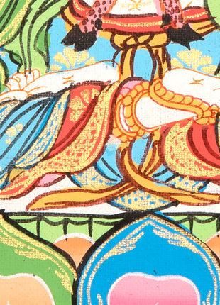 Chenrezig Thangka | Sacred Thangka Painting for Meditation and Good Luck