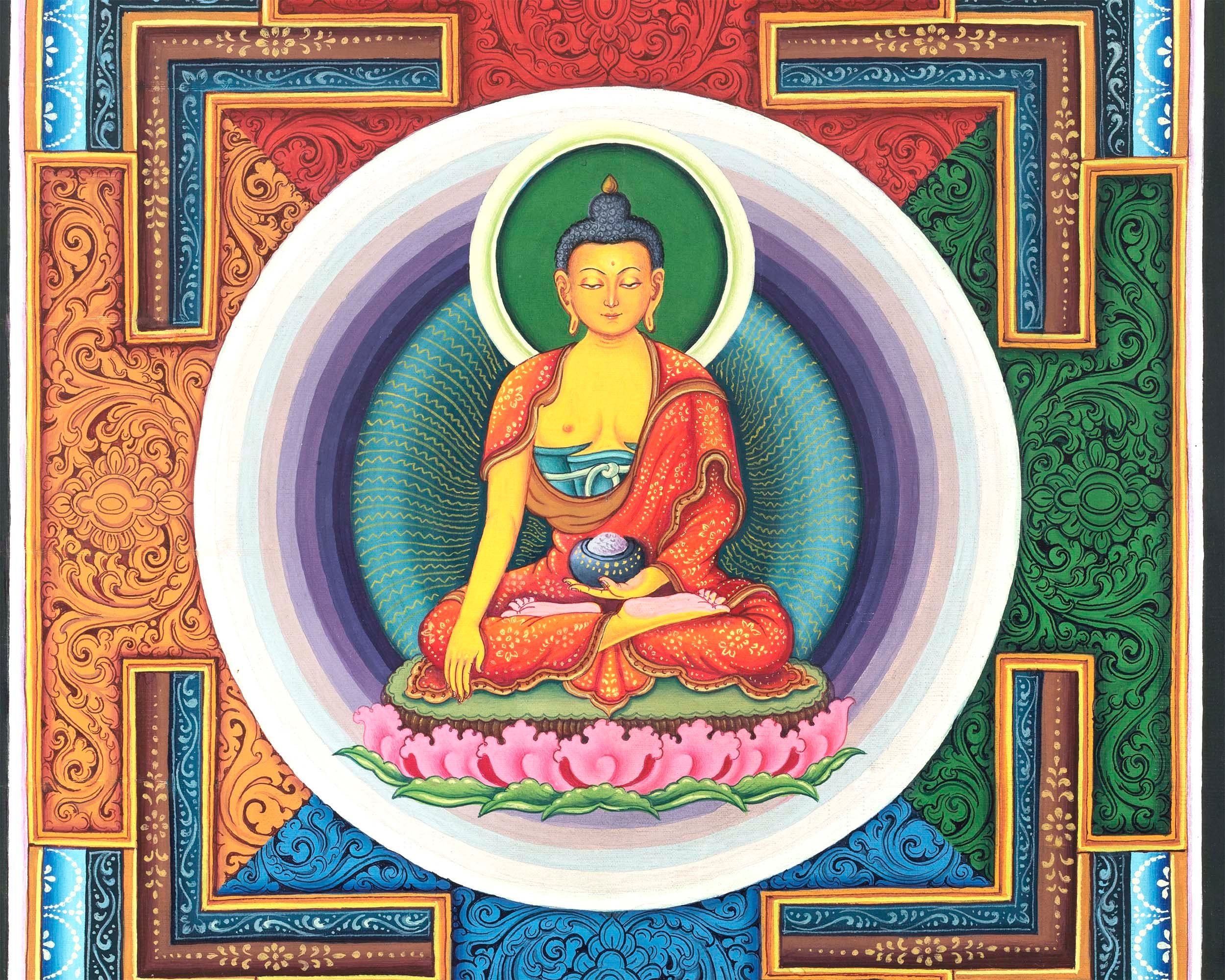 Shakyamuni Buddha Mandala  | Newari Art Style