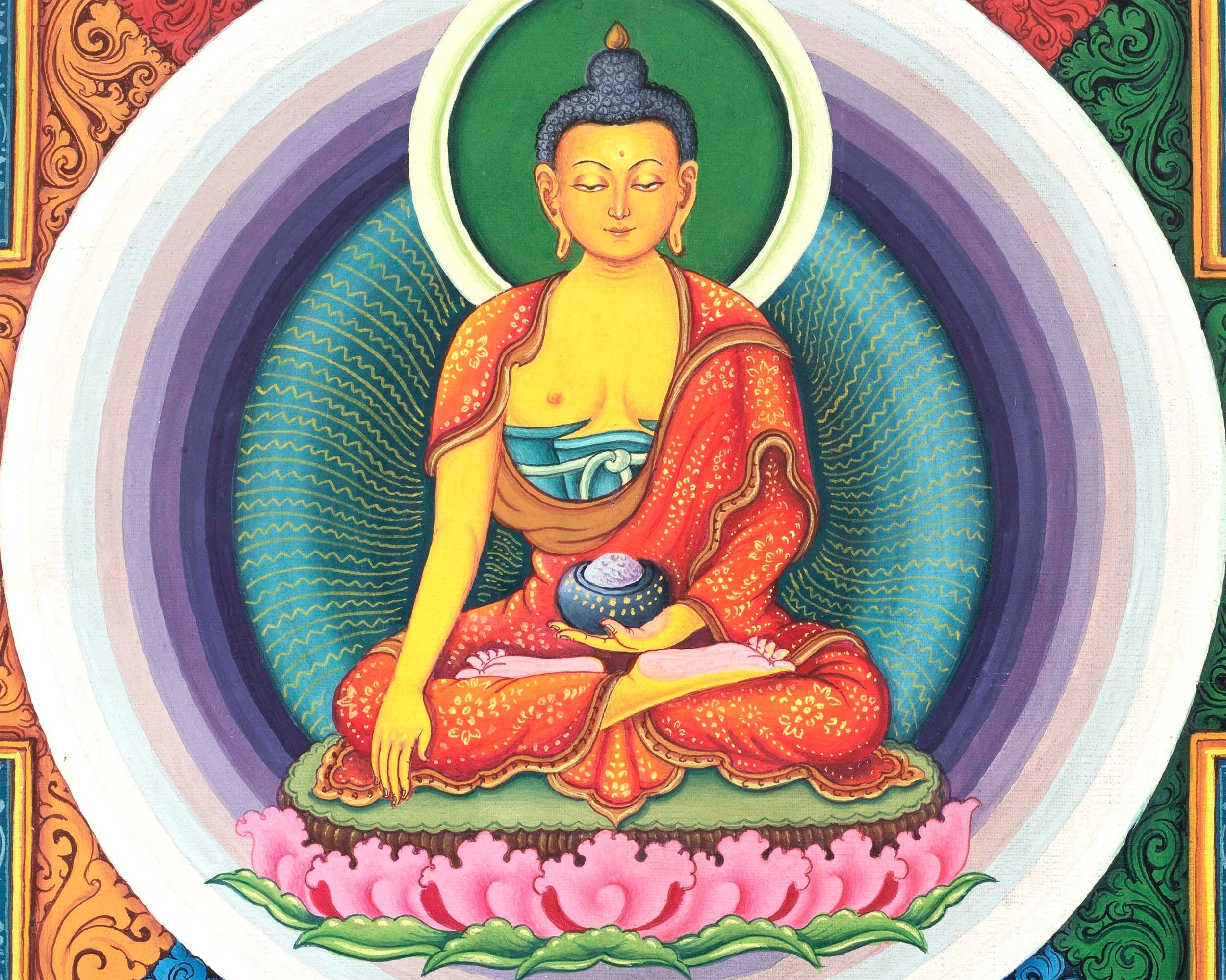 Shakyamuni Buddha Mandala  | Newari Art Style