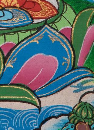 Vintage White Tara Thangka | Tibetan Wall Hanging