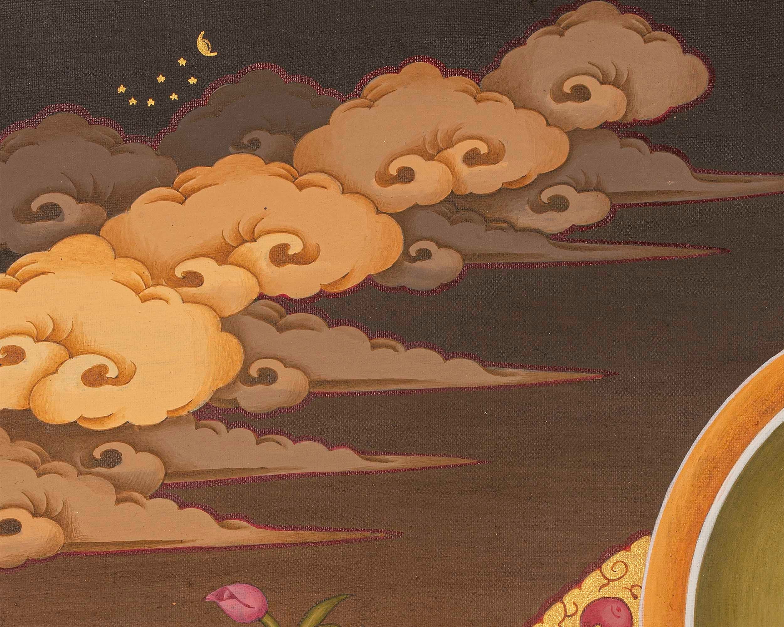 Shakyamuni Buddha Tibetan Thangka | Gautama Sitting In Vajra Posture