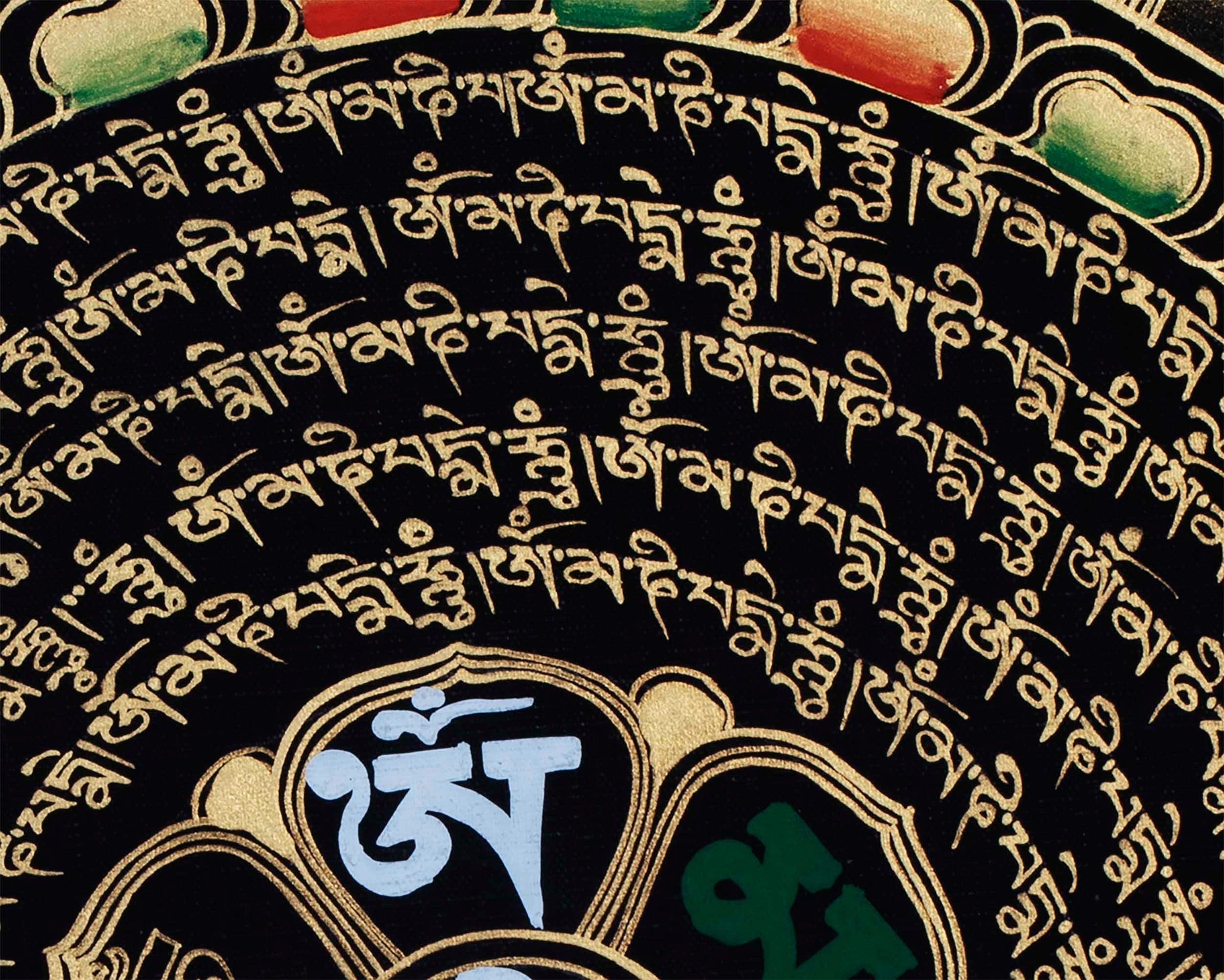Mantra Mandala Thangka | Spiritual Art for Meditation and Yoga