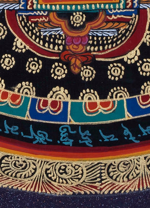 Om Mani Padme Hum Mandala Thangka | Sacred Thangka Painting for Meditation | Tibetan Wall Decoration Painting | Good Luck Art