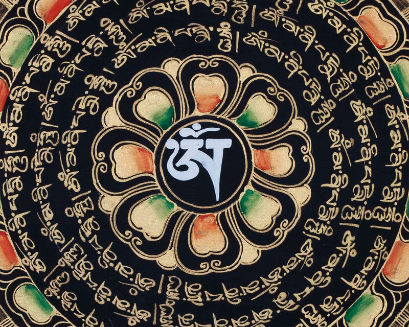 Om Mantra Mandala thangka | Altar Decor