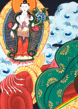 Buddhist Bhavachakra Thangka | Wheel Of Life | Handpainted Buddhist Art