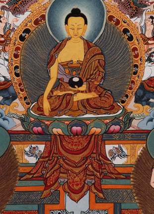 Masterpiece Art of Shakyamuni Gautama Buddha | Original Hand-Painted Tibetan Thangka