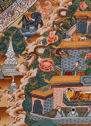 Masterpiece Art of Shakyamuni Gautama Buddha | Original Hand-Painted Tibetan Thangka