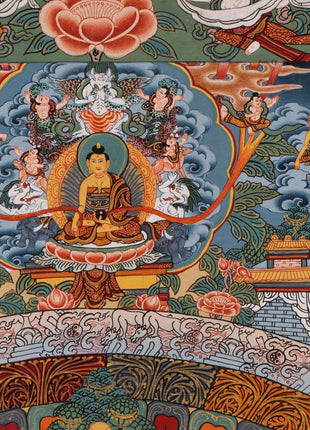 Masterpiece Art of Shakyamuni Gautama Buddha | Original Hand-Painted Tibetan Thangka