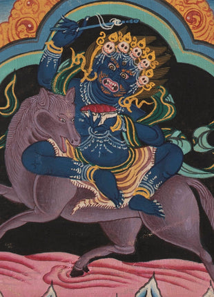 Five Dhyani Buddha Mandala | Vintage Handmade Thangka Painting