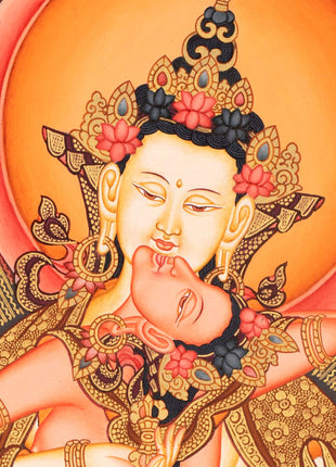 Vajrasattva Yab Yum | Traditionally Hand-Painted