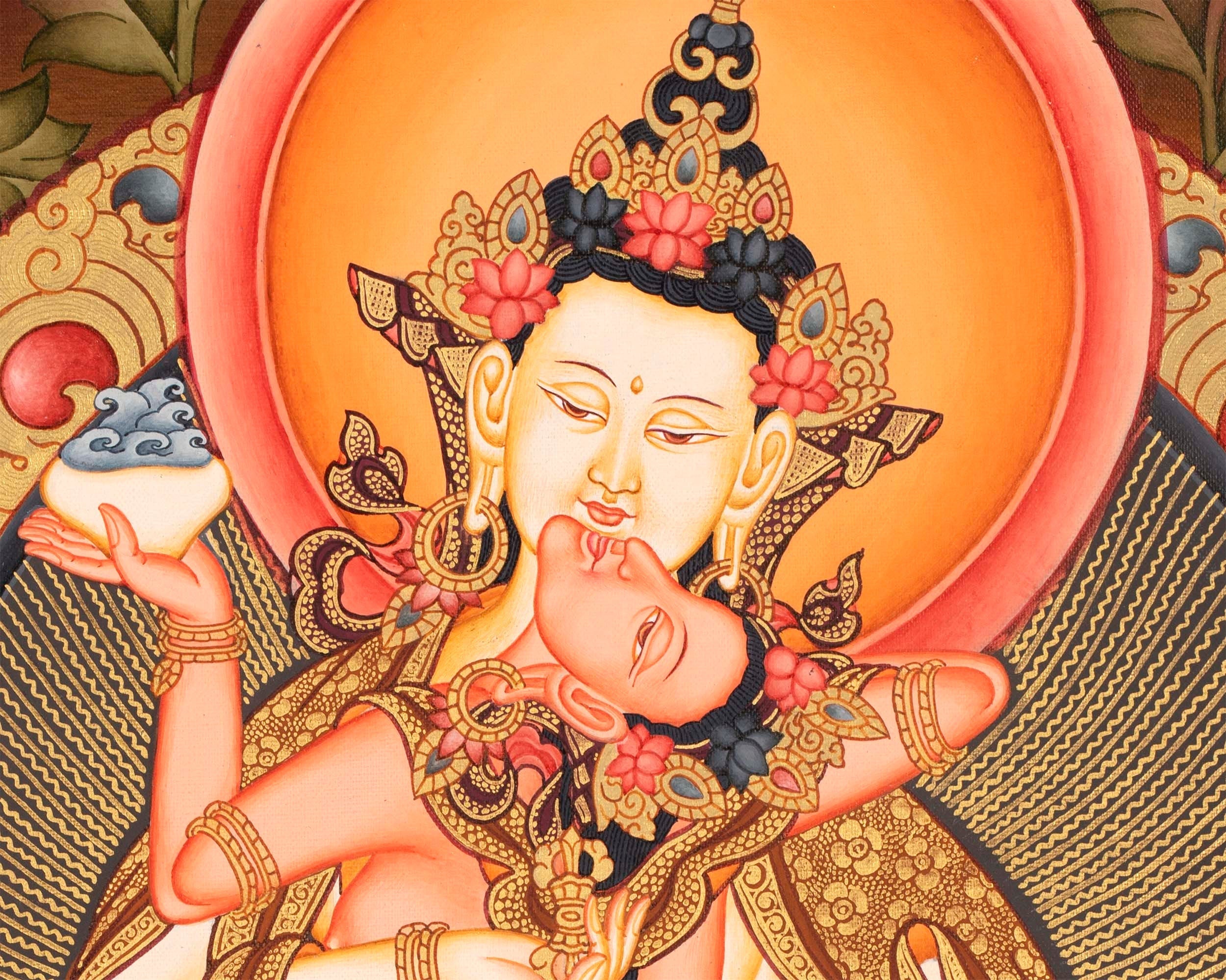 Vajrasattva Yab Yum | Traditionally Hand-Painted