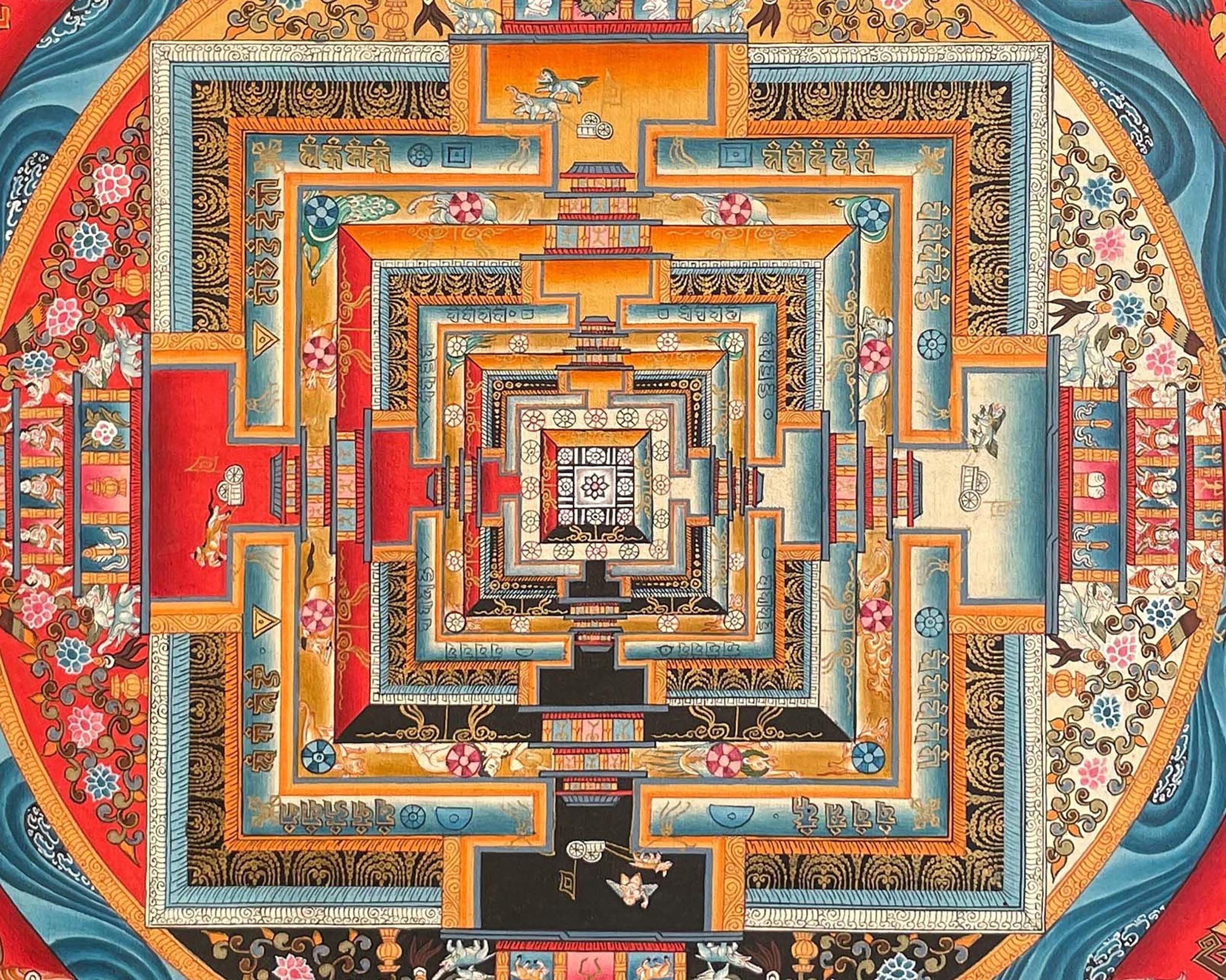 Kalachakra Mandala Thangka | Buddhist Home Decor