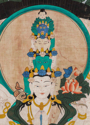 1000 Armed Avalokiteshvara | Old Antique Meditation Canvas Art