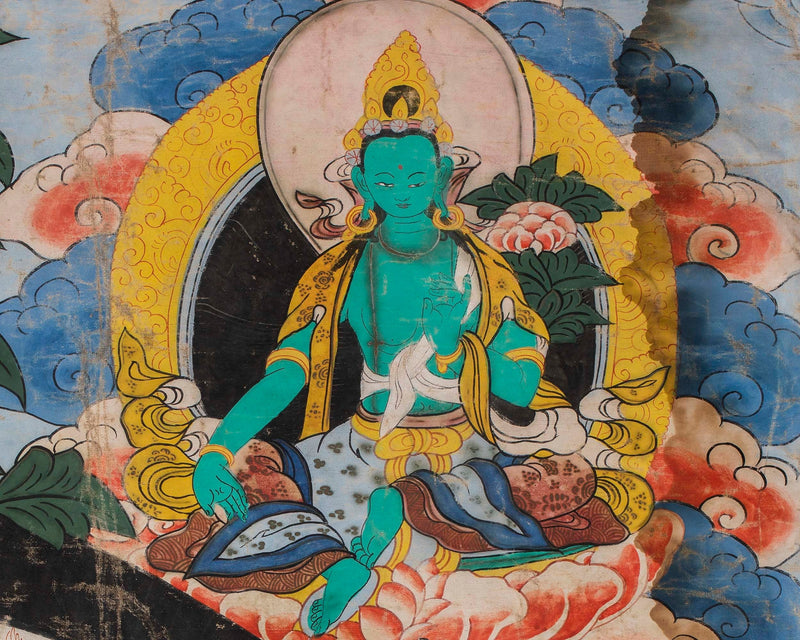 1000 Armed Avalokiteshvara | Old Antique Meditation Canvas Art