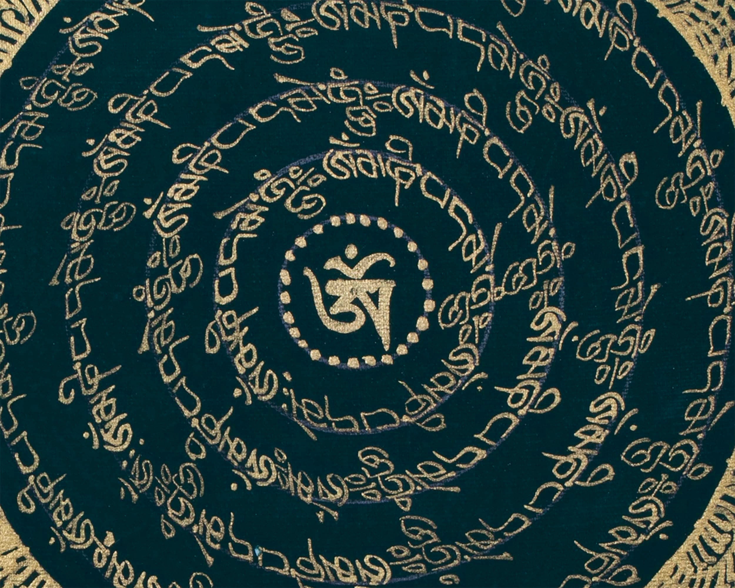 Flower Mandala Thangka | Buddhist Handpainted Art | Religious Wall Decor