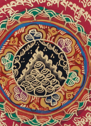 Precious Stone Mandala Thangka | Buddhist Handpainted Art | Wall Decoration Painting
