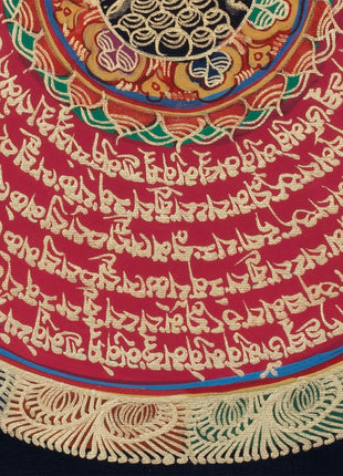 Precious Stone Mandala Thangka | Buddhist Handpainted Art | Wall Decoration Painting