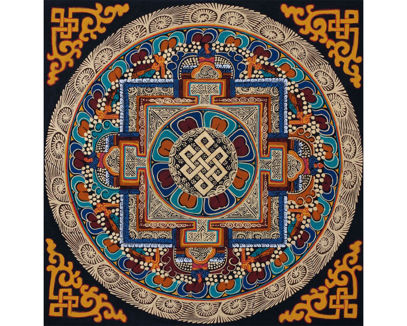 Endless Knot Mandala | Tibetan Thangka Art