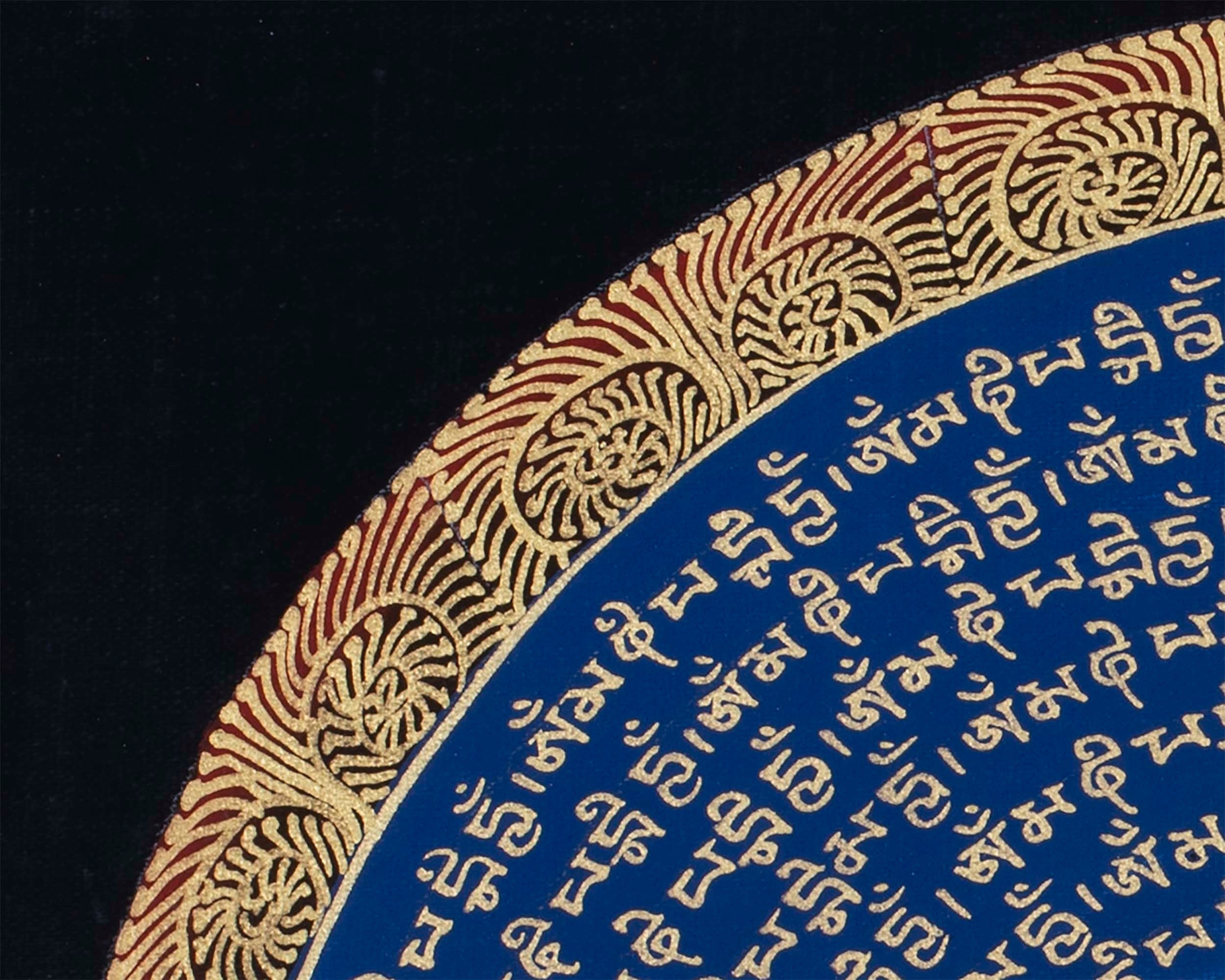 Hand-Painted Mantra Mandala | Small Size