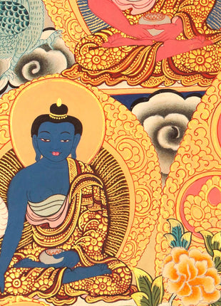 Buddhist Goddess Green Tara Thangka | Tibetan Traditional Art | Religious Wall Decoration