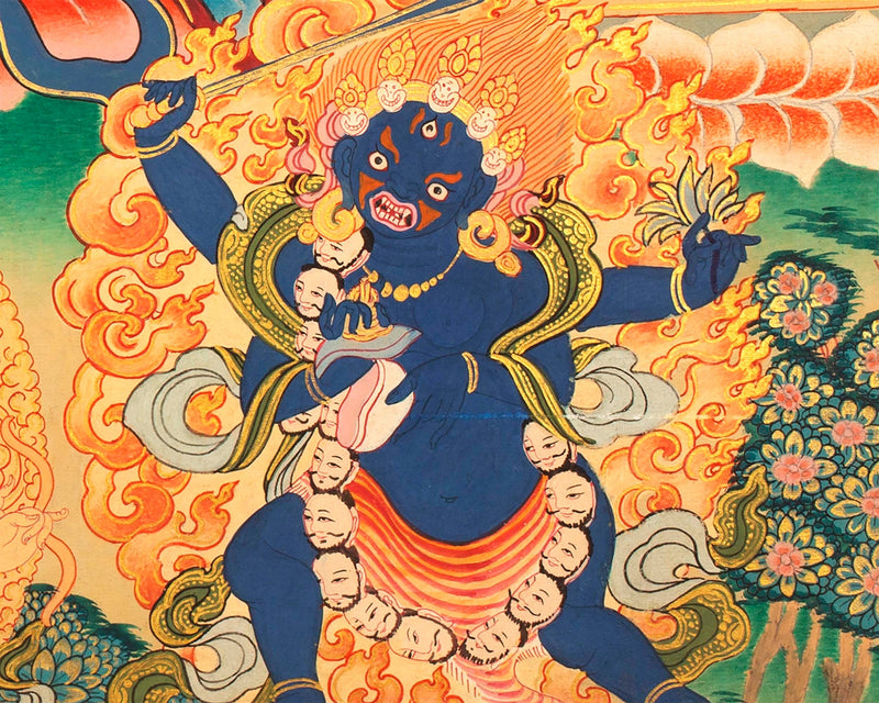 Buddhist Goddess Green Tara Thangka | Tibetan Traditional Art | Religious Wall Decoration