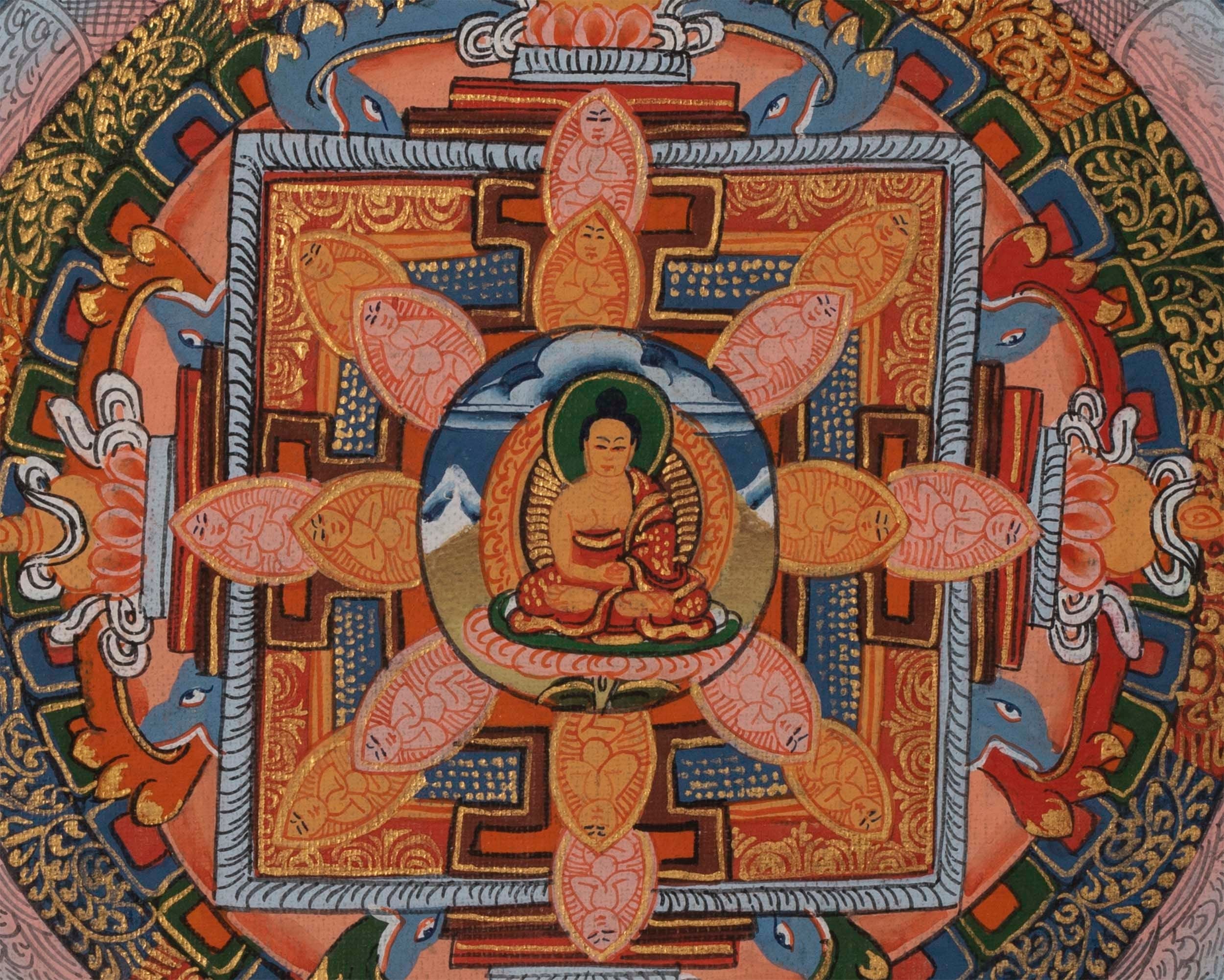Unique Buddha Mandala with Bodhisattvas | Wall decoration